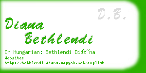 diana bethlendi business card